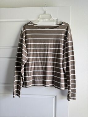 Old Navy Long Sleeve Striped Boatneck Tee • Tall